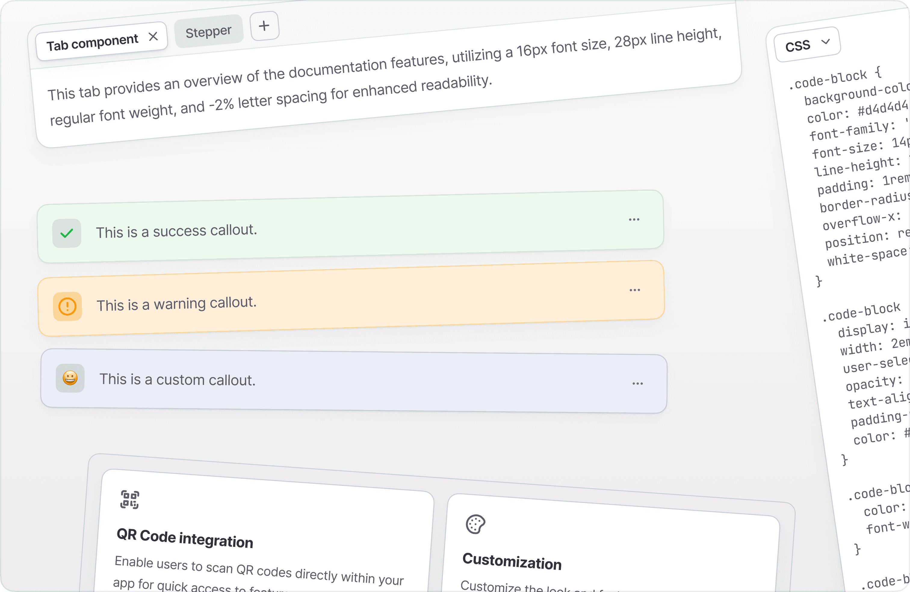 Example of a polished documentation page built with Bloques
