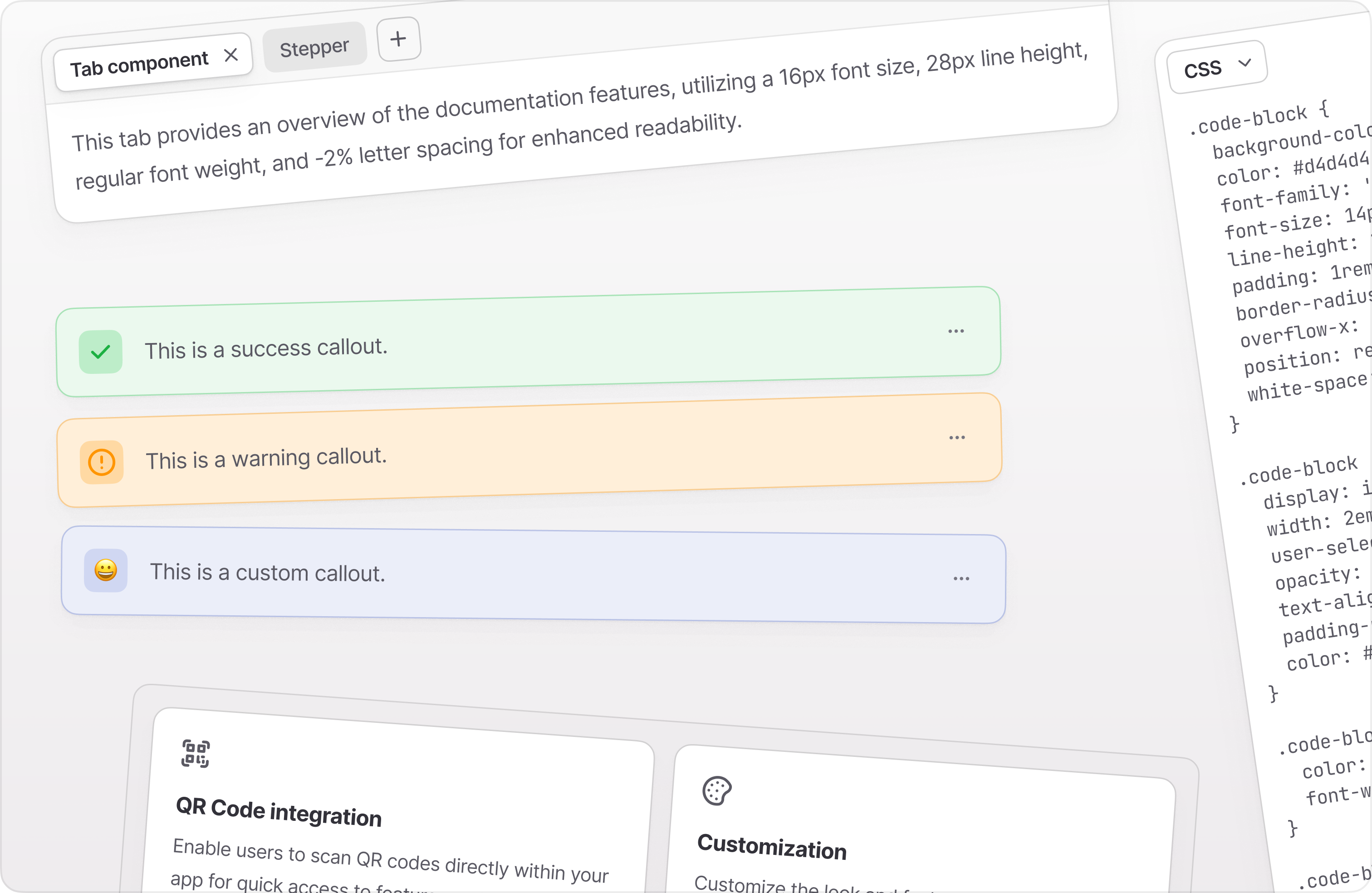 Example of a polished documentation page built with Bloques